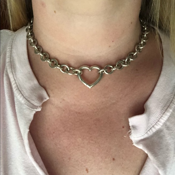 Tiffany Co Open Heart Clasp Necklace 